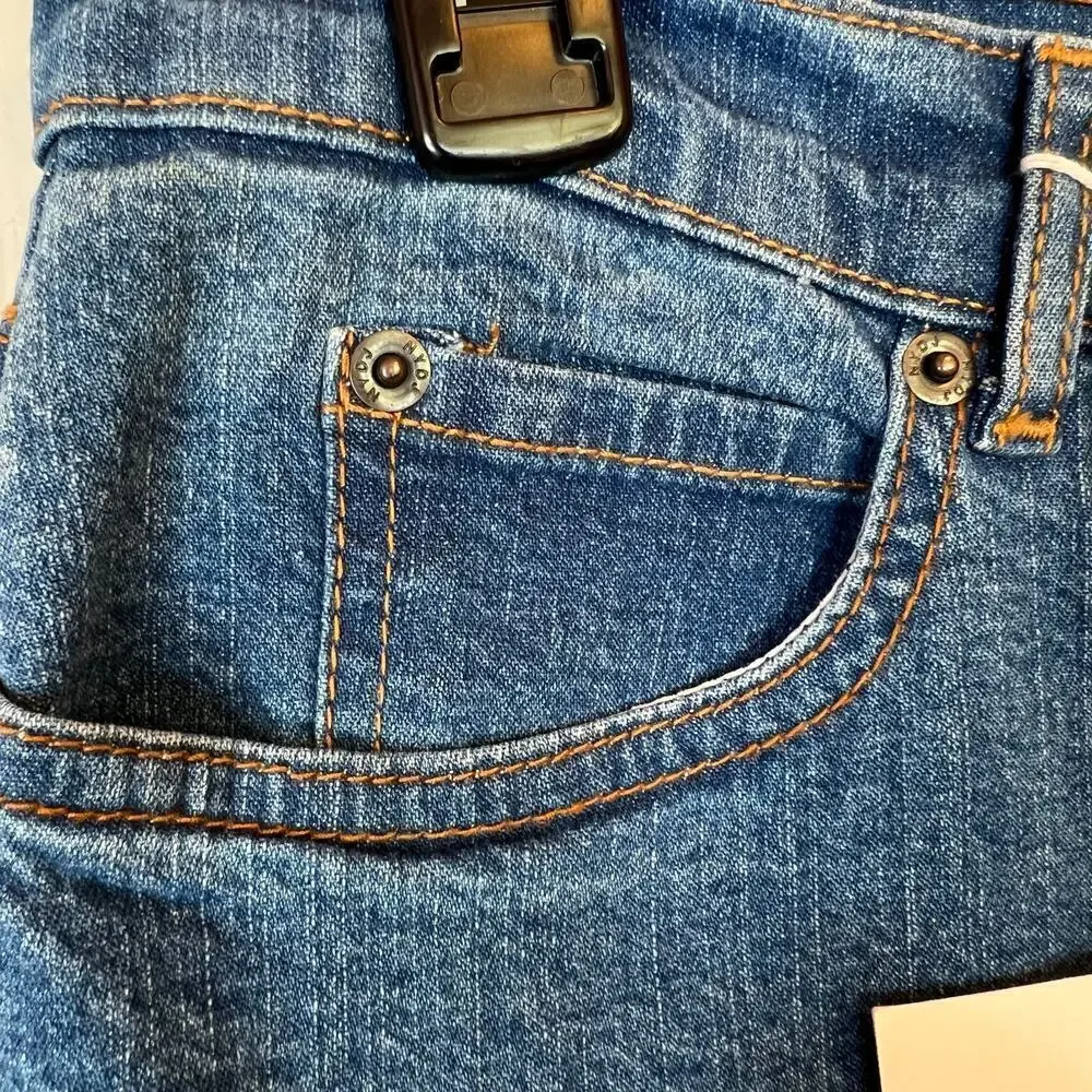 NYDJ Stretch Jeans Straight Leg in Blue Women's Size 16
